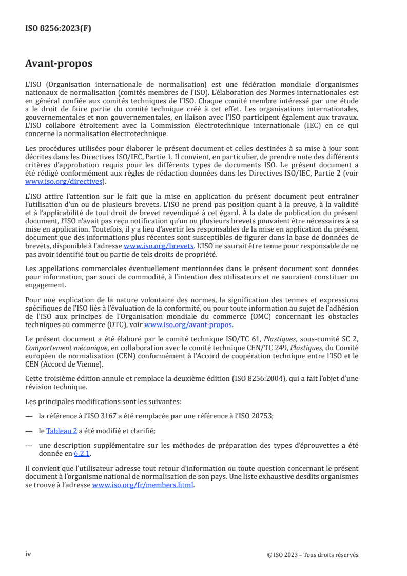 ISO 8256:2023 ISO 8256:2023 - Plastiques — Détermination de la résistance au choc-traction
Released:30. 11. 2023 - Page 4 preview