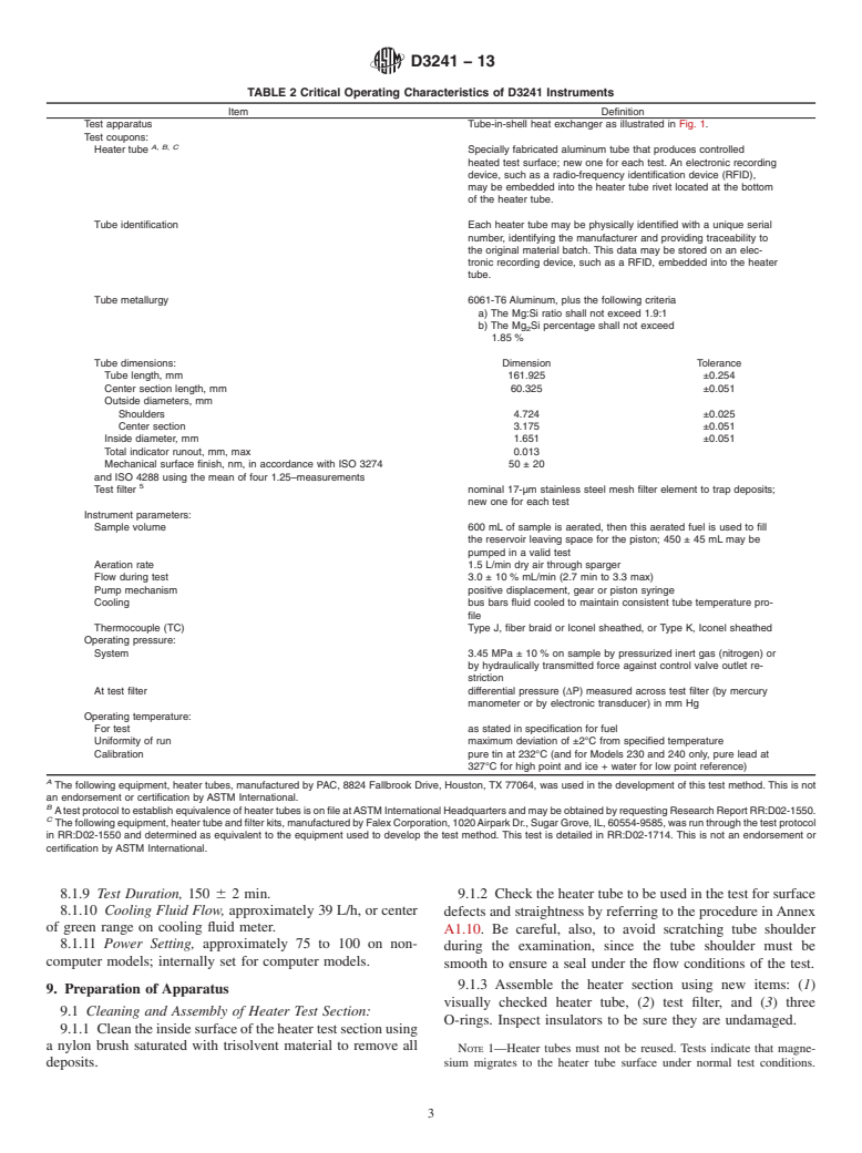 ASTM D3241-13 - Standard Test Method for Thermal Oxidation Stability of Aviation Turbine Fuels