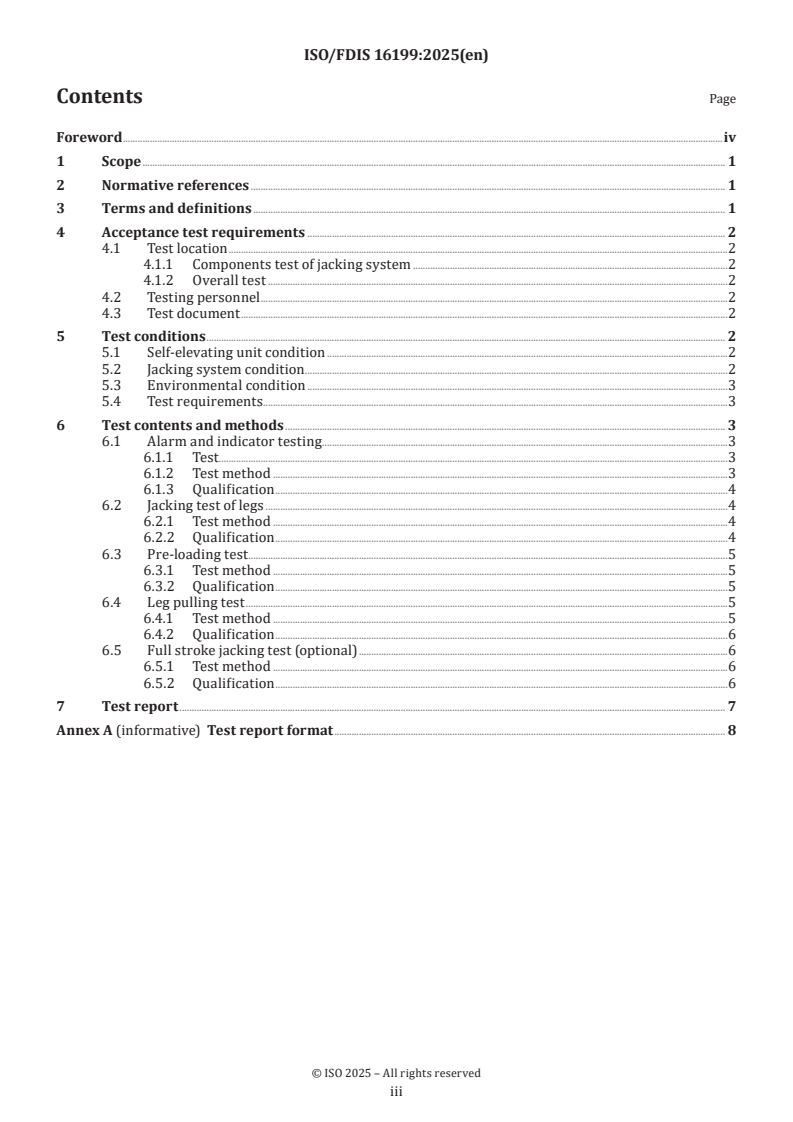 ISO/FDIS 16199 - Ships and marine technology — Jacking system ...