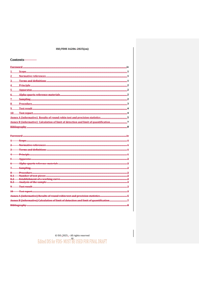 REDLINE ISO/FDIS 16206 - Phase quantitative analysis of residual quartz in silica bricks — X-ray diffraction method
Released:25. 03. 2025