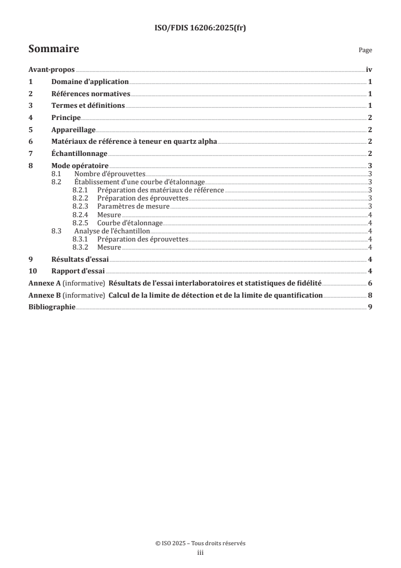 ISO/FDIS 16206 - Analyse quantitative de la phase de quartz résiduel dans les briques de silice — Méthode par diffraction des rayons X
Released:29. 04. 2025