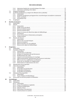 ISO 22014:2024 ISO 22014:2024 - Objets de bibliothèque pour l’architecture, l’ingénierie, la construction et l’utilisation
Released:1. 05. 2024 - Page 4 preview