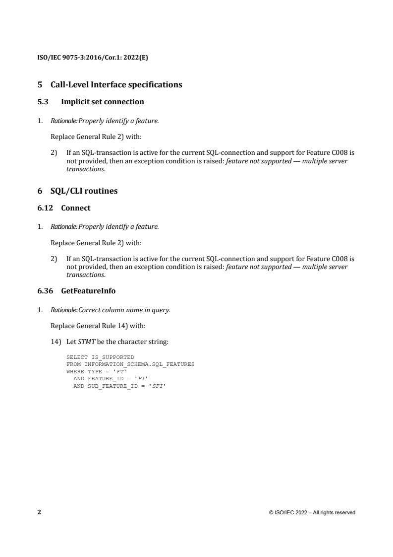 ISO/IEC 9075-3:2016/Cor 1:2022 - Information technology — Database languages — SQL — Part 3: Call-Level Interface (SQL/CLI) — Technical Corrigendum 1
Released:24. 06. 2022