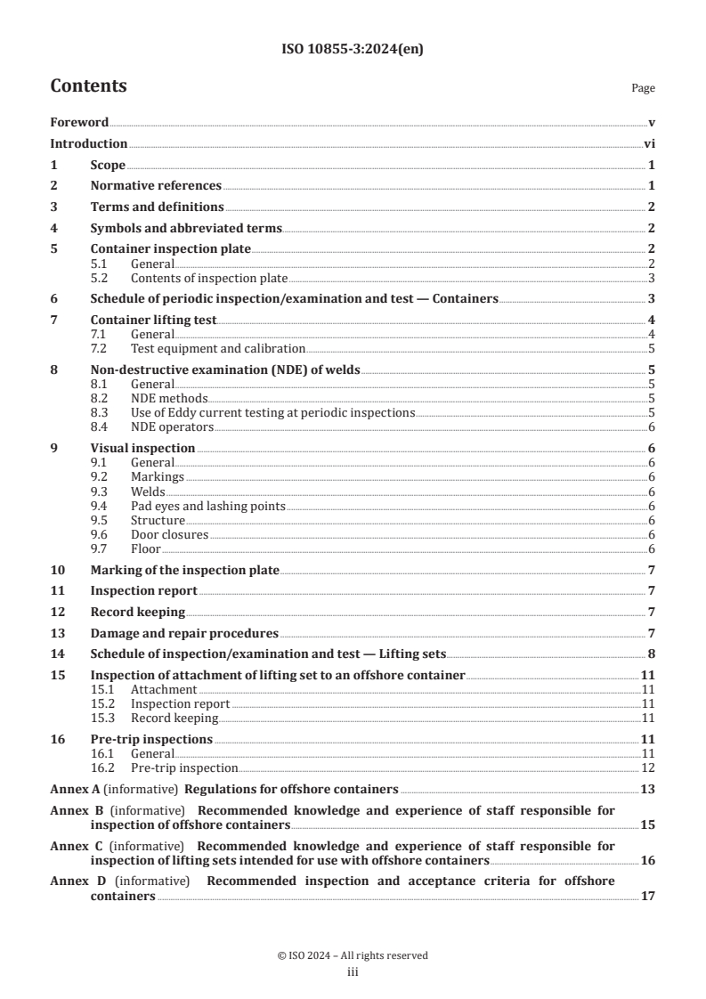 ISO 10855-3:2024 - Offshore containers and associated lifting sets — Part 3: Periodic inspection, examination and testing
Released:11/20/2024