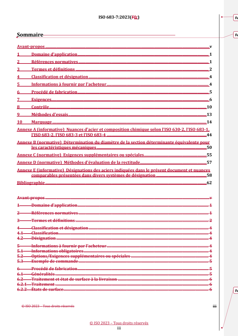 REDLINE ISO 683-7:2023 - Aciers pour traitement thermique, aciers alliés et aciers pour décolletage — Partie 7: Produits en aciers non alliés et alliés transformés à froid
Released:10/1/2024