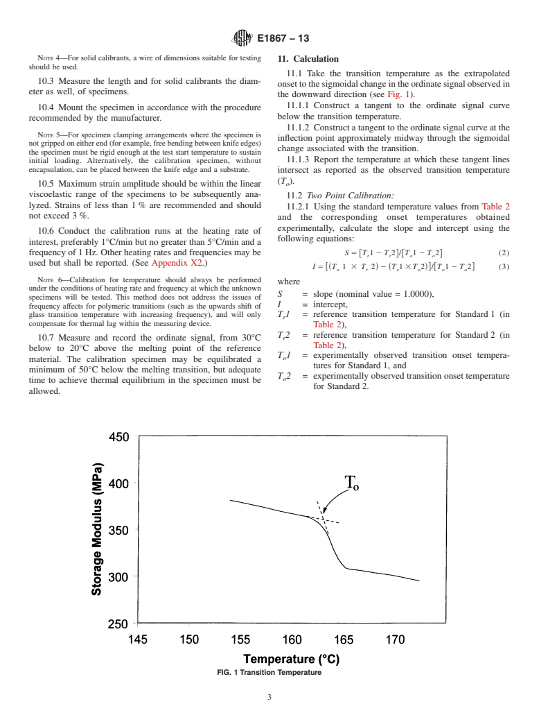 ASTM E1867-13 - Standard Test Method for  Temperature Calibration of Dynamic Mechanical Analyzers