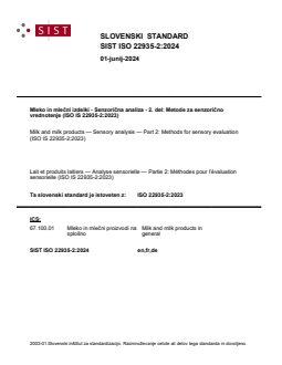 SIST ISO 22935-2:2024 - Page 1 preview