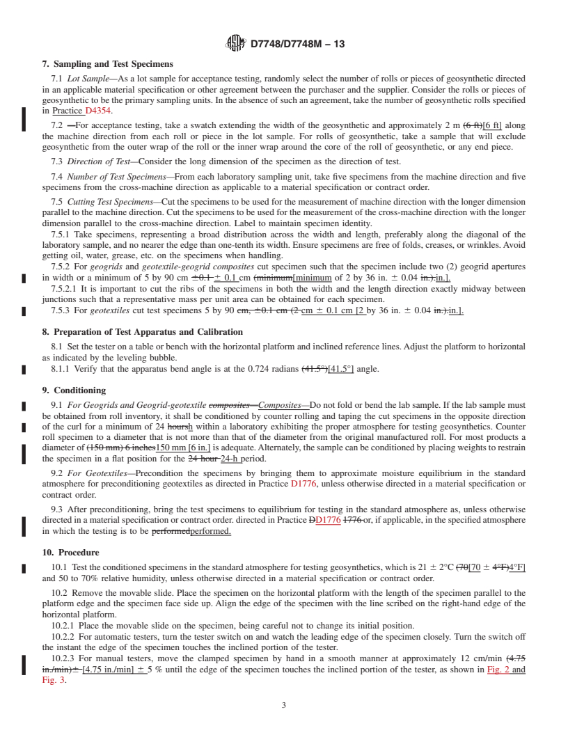 REDLINE ASTM D7748/D7748M-13 - Standard Test Method for Flexural Rigidity of Geogrids, Geotextiles and Related Products