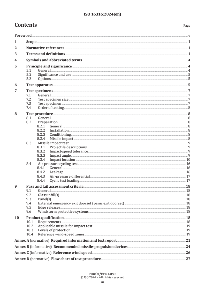 ISO 16316 - Windows, doors and curtain walling — Impacted by windborne ...