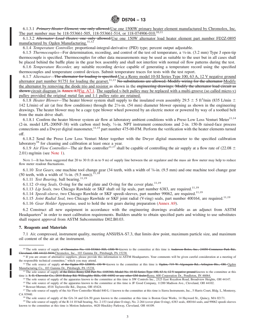 REDLINE ASTM D5704-13 - Standard Test Method for Evaluation of the Thermal and Oxidative Stability of Lubricating  Oils Used for Manual Transmissions and Final Drive Axles