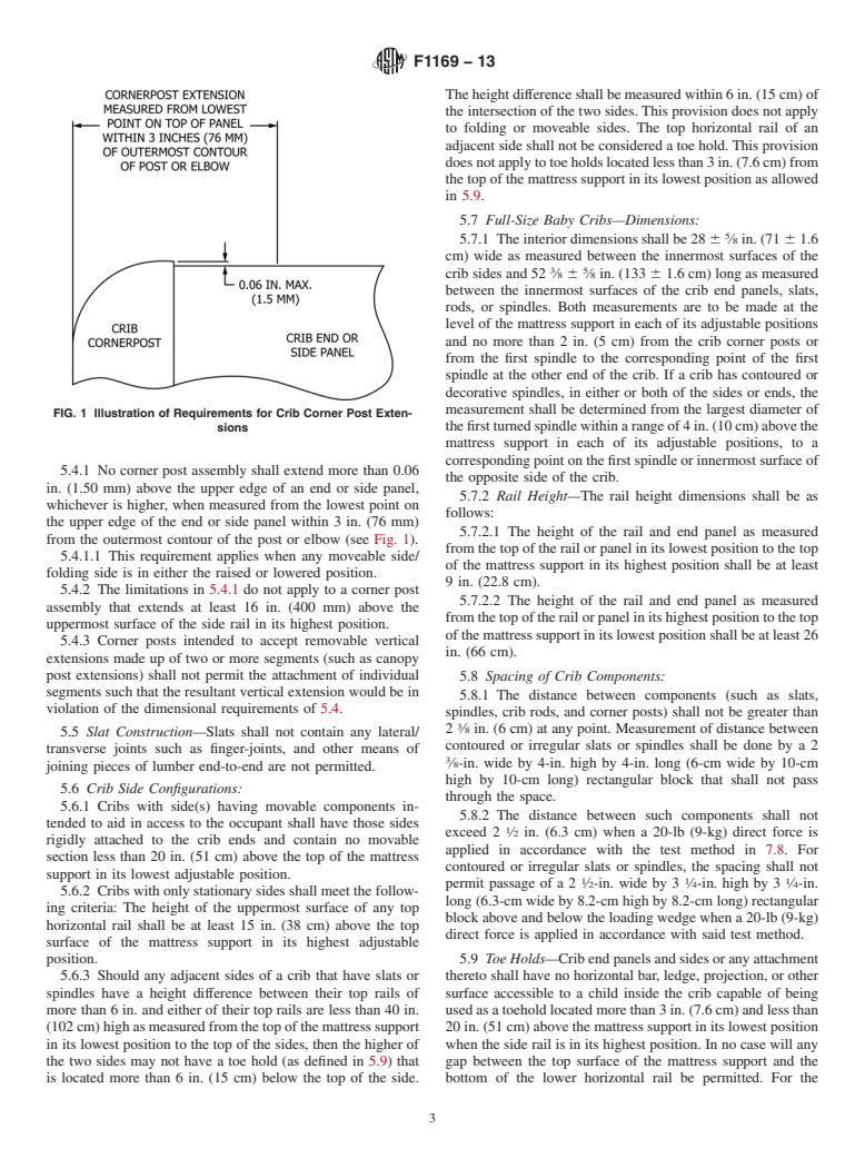 ASTM F1169-13 - Standard Consumer Safety Specification for  Full-Size Baby Cribs