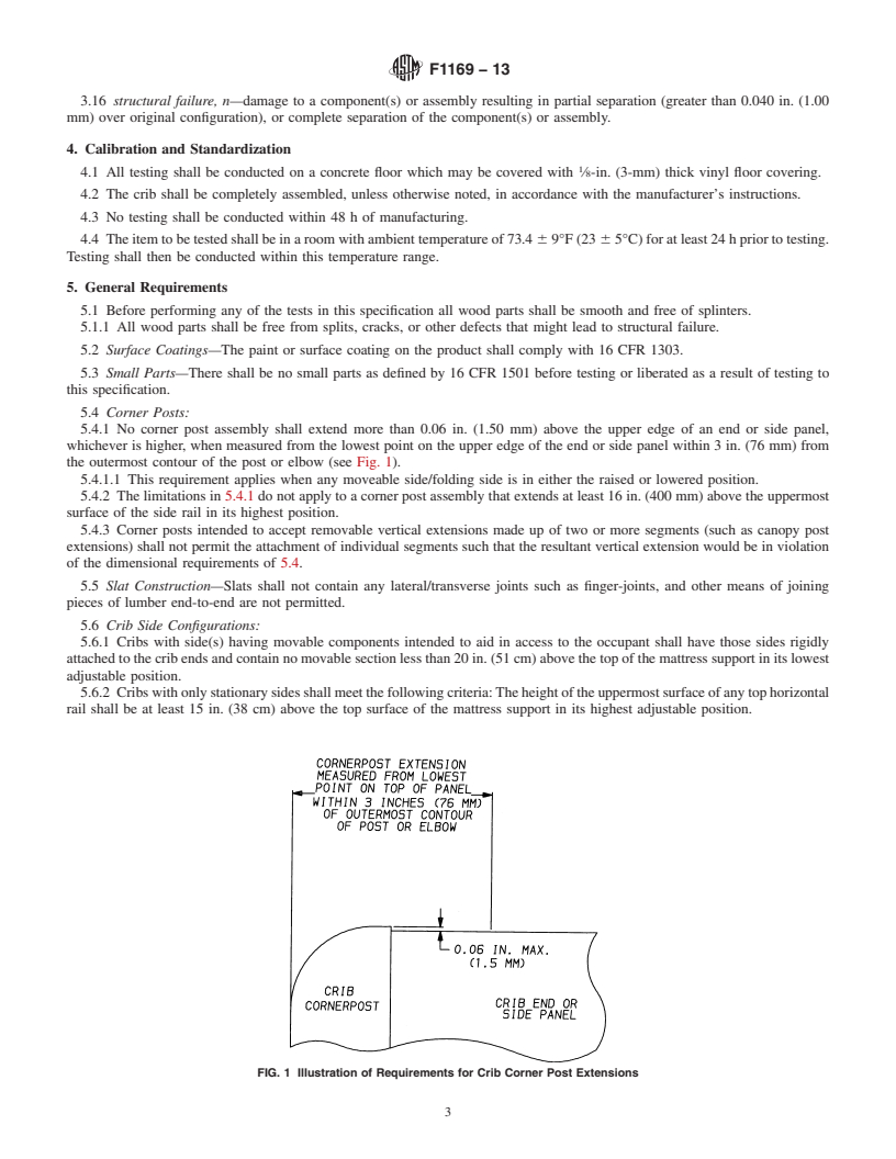 REDLINE ASTM F1169-13 - Standard Consumer Safety Specification for  Full-Size Baby Cribs