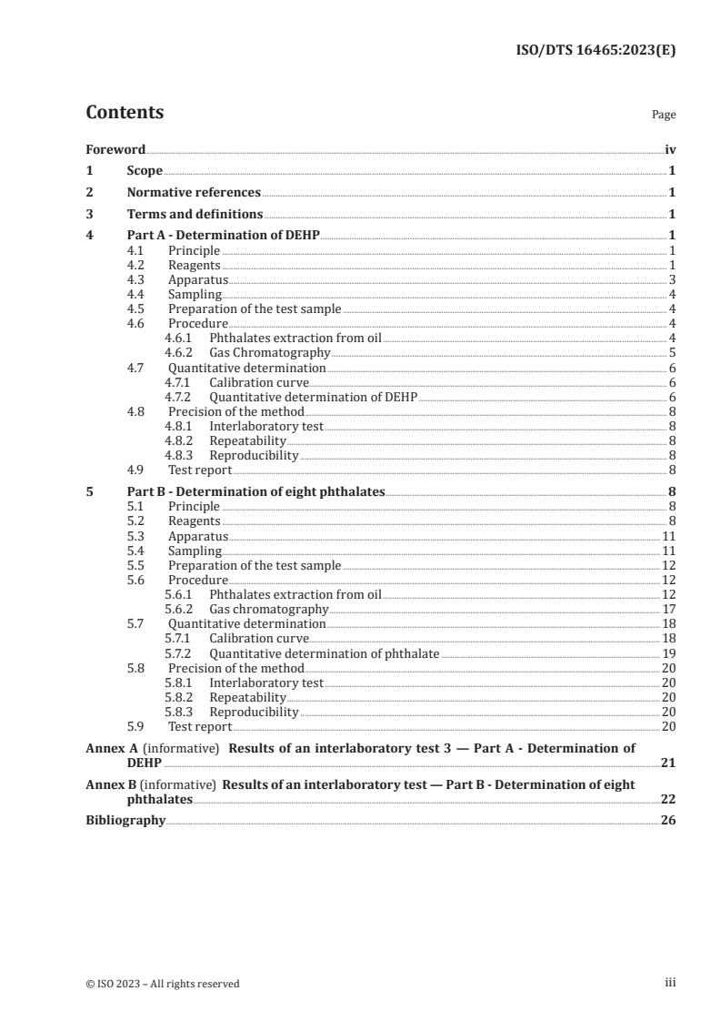 ISO/DTS 16465 - Animal and vegetable fats and oils — Determination of phthalates in vegetable oils
Released:9. 10. 2023
