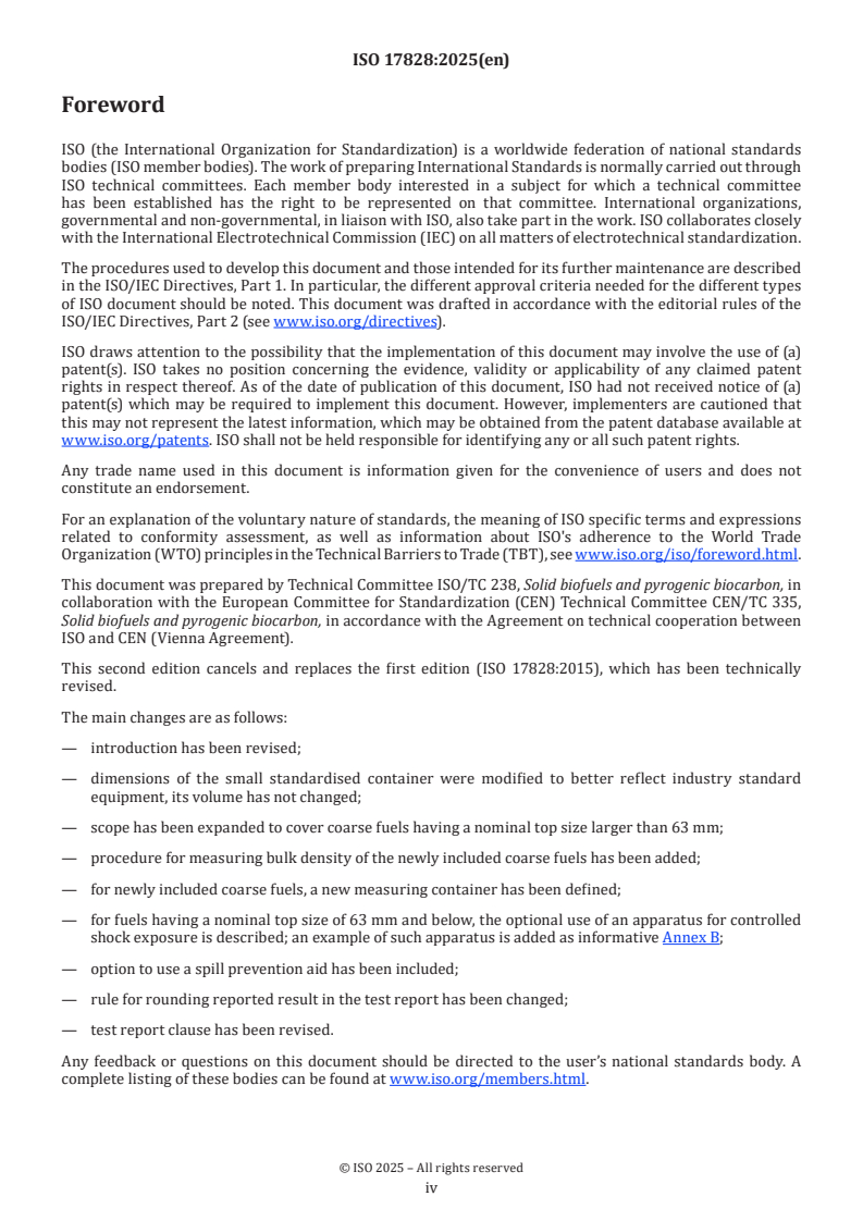 ISO 17828:2025 ISO 17828:2025 - Solid biofuels — Determination of bulk density
Released:17. 03. 2025 - Page 4 preview