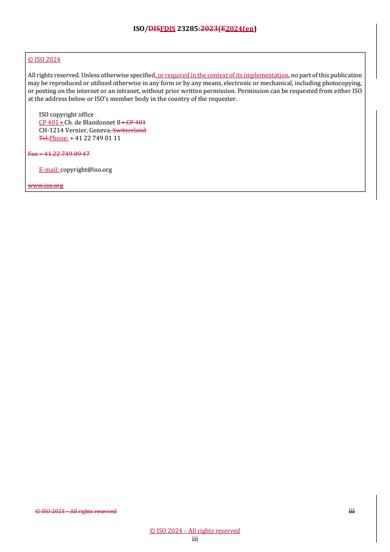 REDLINE ISO/FDIS 23285 - Agricultural machinery, tractors, and earth-moving machinery — Safety of electrical and electronic components and systems operating at 32 V to 75 V DC and 21 V to 50 V AC
Released:11/19/2024