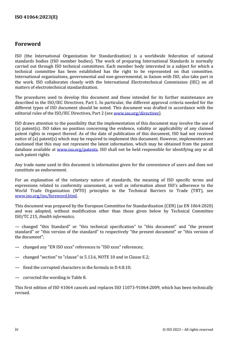 ISO 41064:2023 ISO 41064:2023 - Health informatics — Standard communication protocol — Computer-assisted electrocardiography
Released:27. 06. 2023 - Page 4 preview