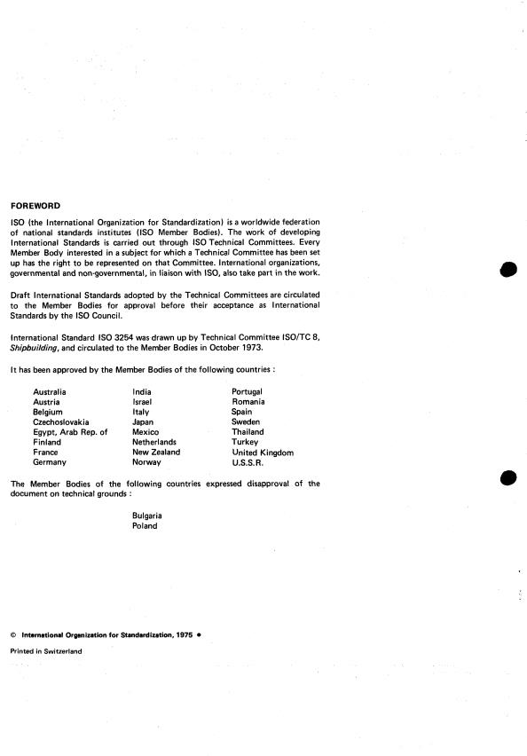 ISO 3254:1975 ISO 3254:1975 - Shipbuilding -- Toughened safety glass panes for ships' rectangular windows - Page 2 preview