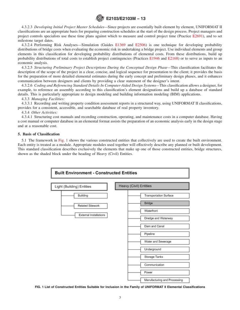 REDLINE ASTM E2103/E2103M-13 - Standard Classification for Bridge Elements&mdash;UNIFORMAT II