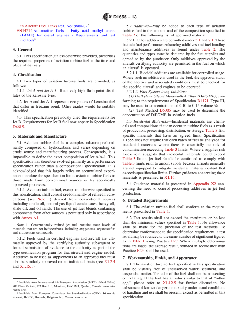 ASTM D1655-13 - Standard Specification for Aviation Turbine Fuels