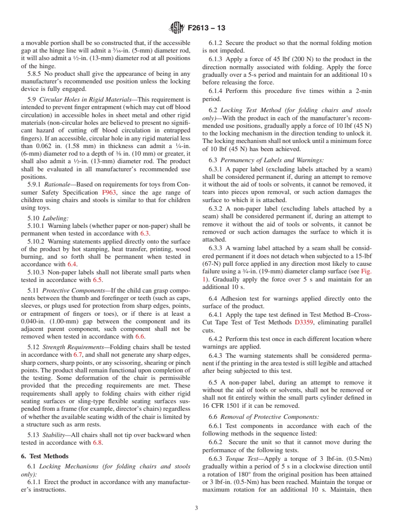 ASTM F2613-13 - Standard Consumer Safety Specification for Children's Chairs and Stools