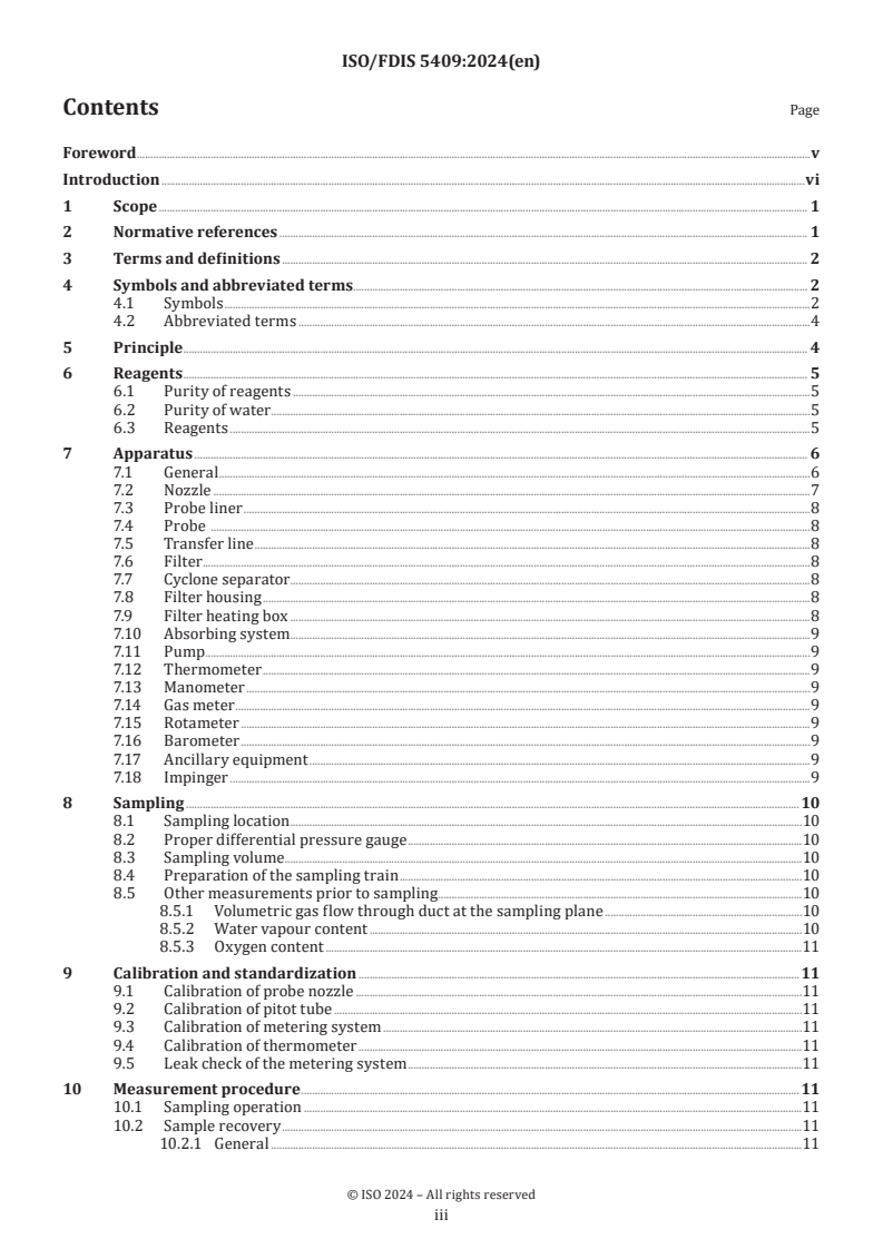 ISO 5409 - Stationary source emissions — Chemical absorption method for ...