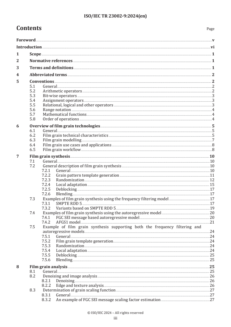 ISO/IEC TR 23002-9:2024 - Information technology — MPEG video technologies — Part 9: Film grain synthesis technology for video applications
Released:25. 07. 2024