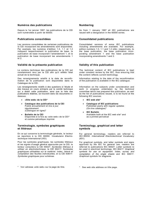 IEC 61904:2000 IEC 61904:2000 - Video recording - Helical-scan digital component video cassette recording format using 12,65 mm magnetic tape and incorporating data compression (Format digital-L) - Page 2 preview