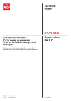 ISO/TR 11954:2024 ISO/TR 11954:2024 - Fuel cell road vehicles — Performance measurement — Vehicles fuelled with compressed hydrogen
Released:5. 01. 2024 - Page 1 preview