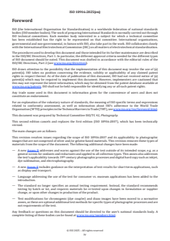 ISO 18916:2025 - Imaging materials — Photographic activity test for enclosure materials — Processed silver‐gelatin and dye‐gelatin prints
Released:21. 03. 2025 - Page 4 preview
