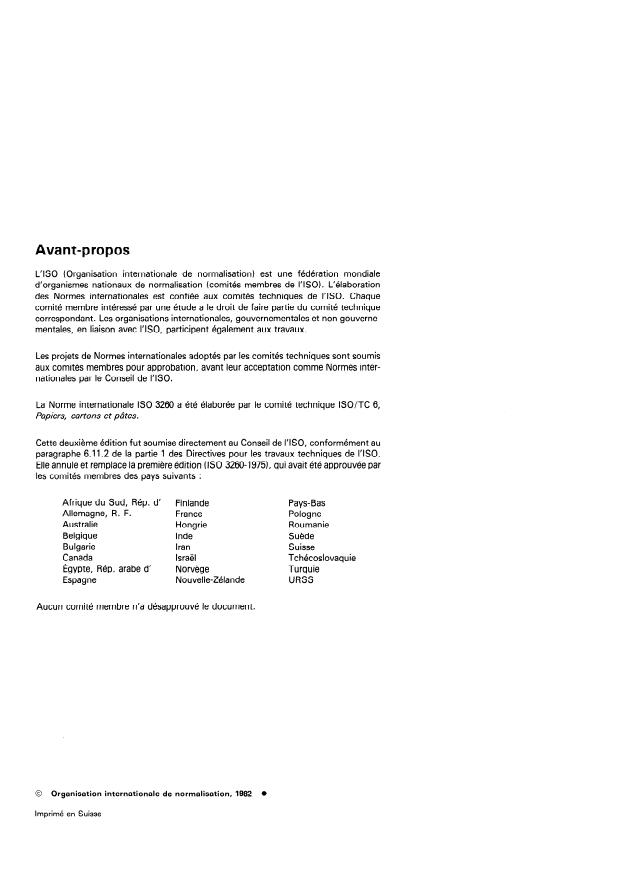 ISO 3260:1982 ISO 3260:1982 - Pâtes -- Détermination de la consommation en chlore (Degré de délignification) - Page 2 preview