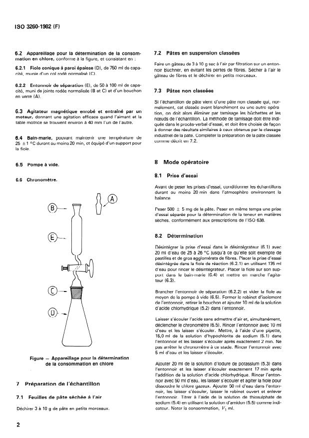 ISO 3260:1982 ISO 3260:1982 - Pâtes -- Détermination de la consommation en chlore (Degré de délignification) - Page 4 preview