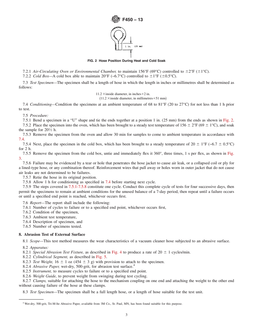 REDLINE ASTM F450-13 - Standard Test Methods for Vacuum Cleaner Hose&mdash;Durability and Reliability (Plastic)