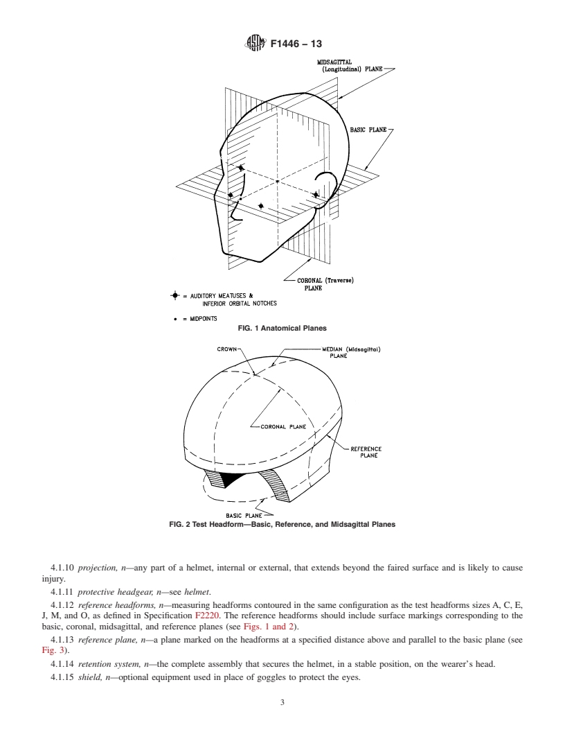 REDLINE ASTM F1446-13 - Standard Test Methods for  Equipment and Procedures Used in Evaluating the Performance  Characteristics of Protective Headgear