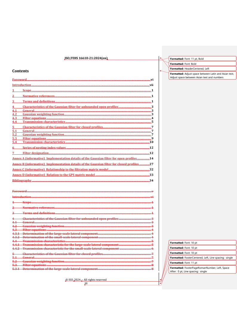 REDLINE ISO/FDIS 16610-21 - Geometrical product specifications (GPS) — Filtration — Part 21: Linear profile filters: Gaussian filters
Released:11/1/2024