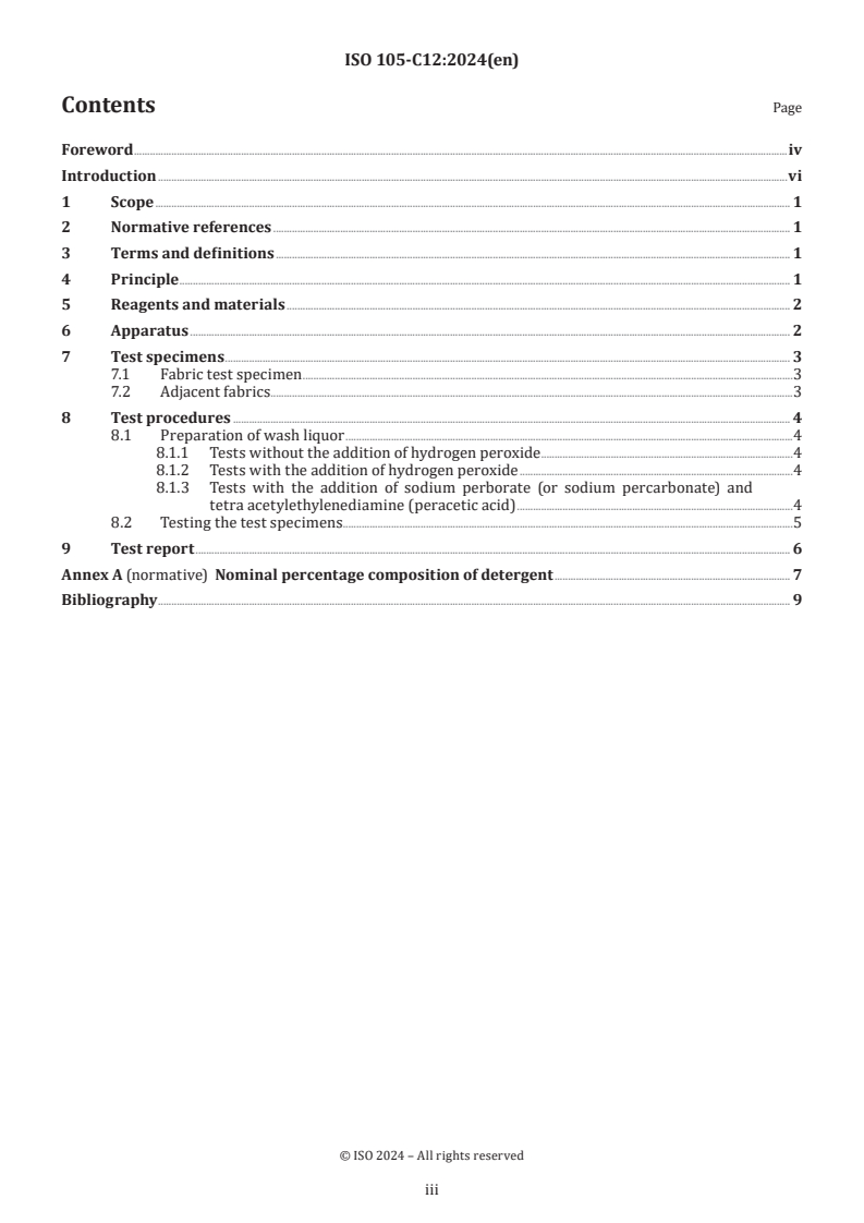 ISO 105-C12:2024 - Textiles — Tests for colour fastness — Part C12: Colour fastness to industrial laundering
Released:12. 02. 2024