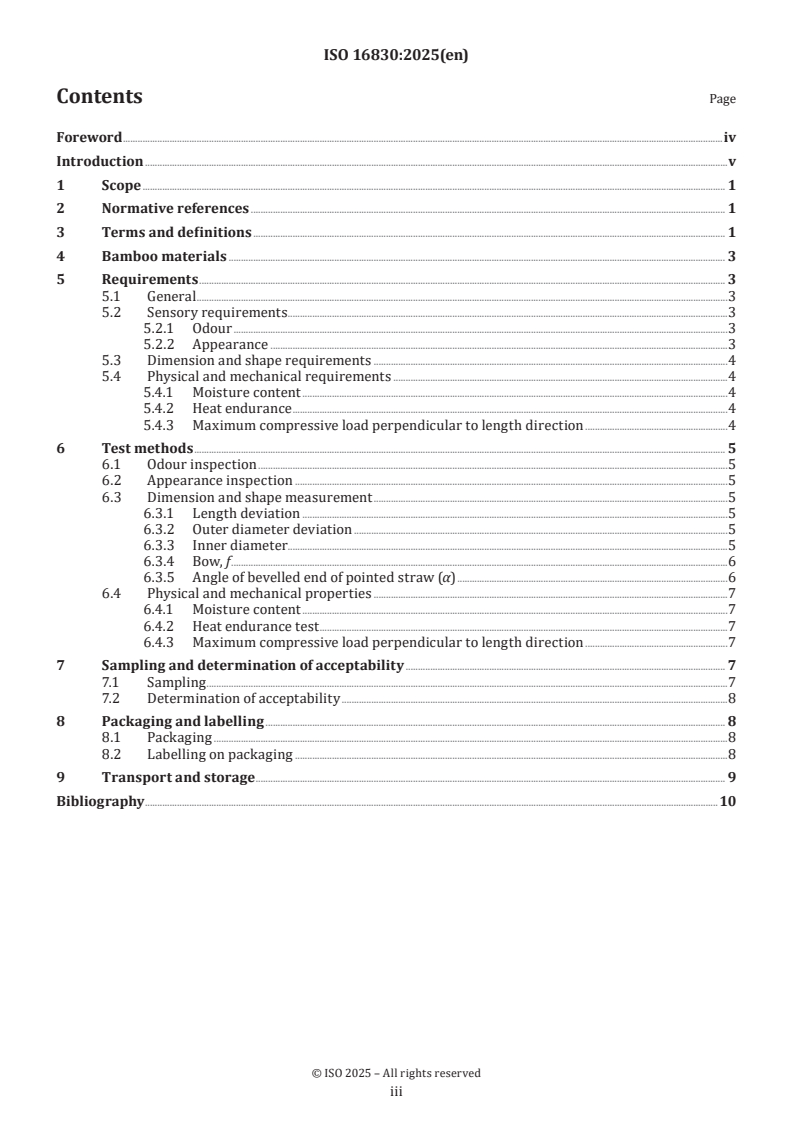 ISO 16830:2025 - Specification of bamboo drinking straws
Released:22. 01. 2025