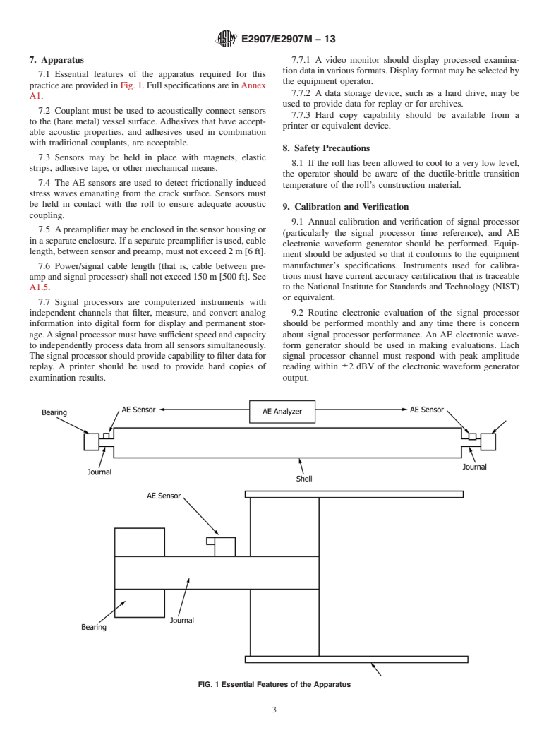 ASTM E2907/E2907M-13 - Standard Practice for Examination of Paper Machine Rolls Using Acoustic Emission  from Crack Face Rubbing