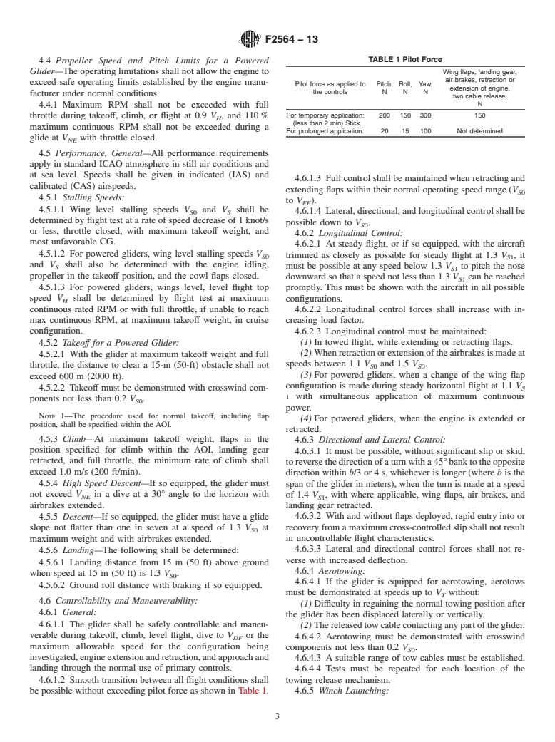 ASTM F2564-13 - Standard Specification for  Design and Performance of a Light Sport Glider