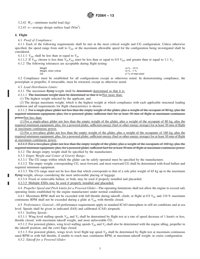 REDLINE ASTM F2564-13 - Standard Specification for  Design and Performance of a Light Sport Glider