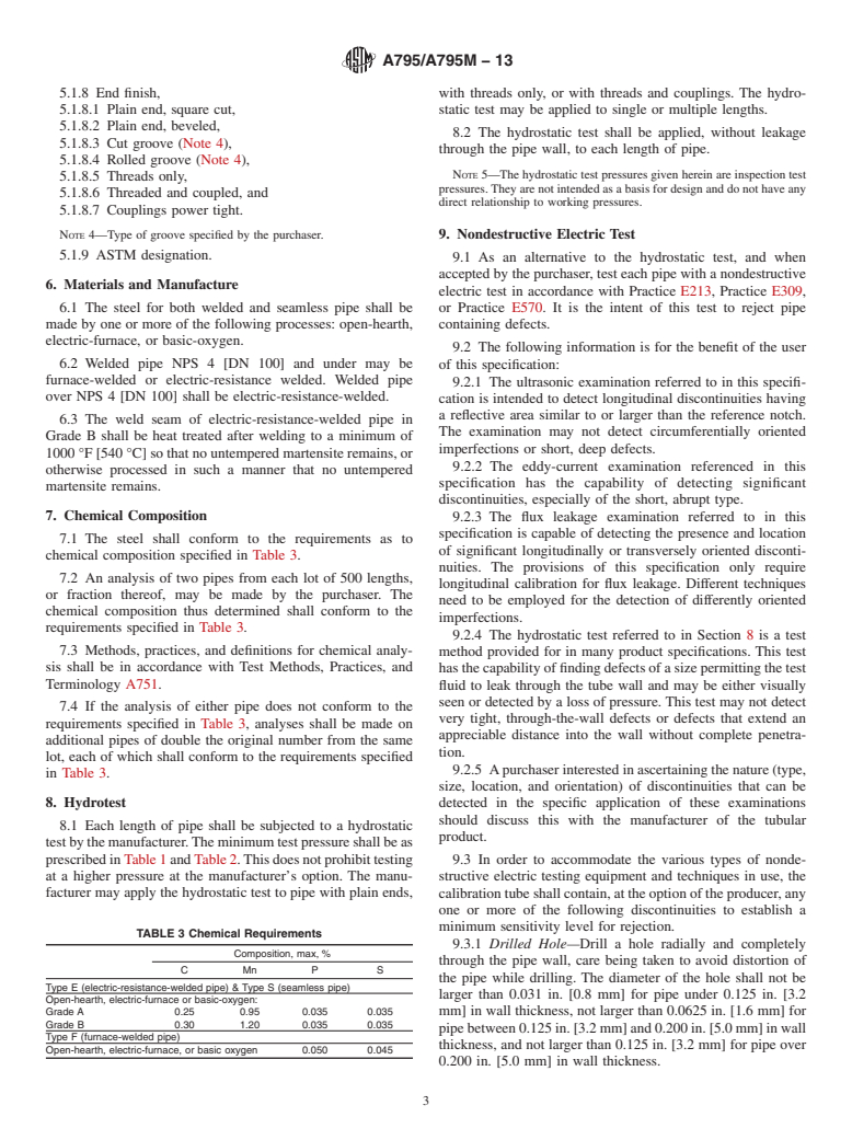 ASTM A795/A795M-13 - Standard Specification for  Black and Hot-Dipped Zinc-Coated (Galvanized) Welded and Seamless  Steel Pipe for Fire Protection Use