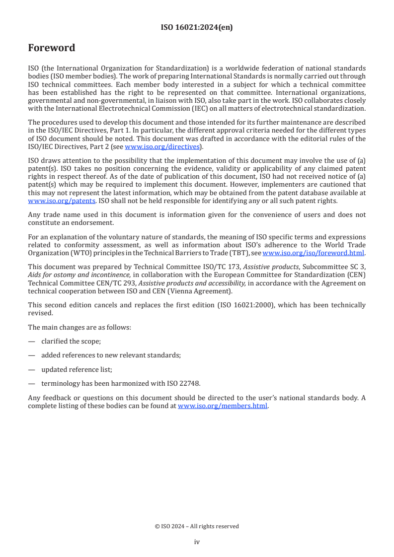 ISO 16021:2024 ISO 16021:2024 - Absorbent incontinence products for urine and/or faeces — Basic principles for evaluation of single-use adult products from the perspective of users and caregivers
Released:26. 03. 2024 - Page 4 preview