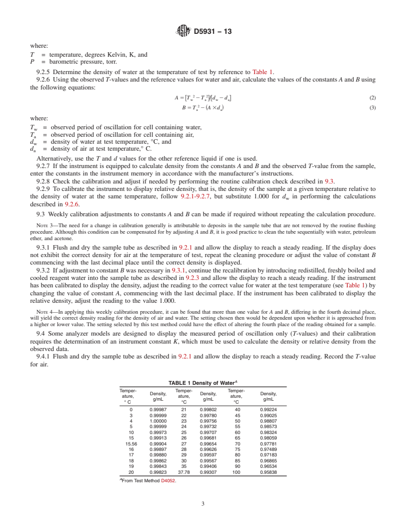 REDLINE ASTM D5931-13 - Standard Test Method for  Density and Relative Density of Engine Coolant Concentrates  and Aqueous Engine Coolants by Digital Density Meter