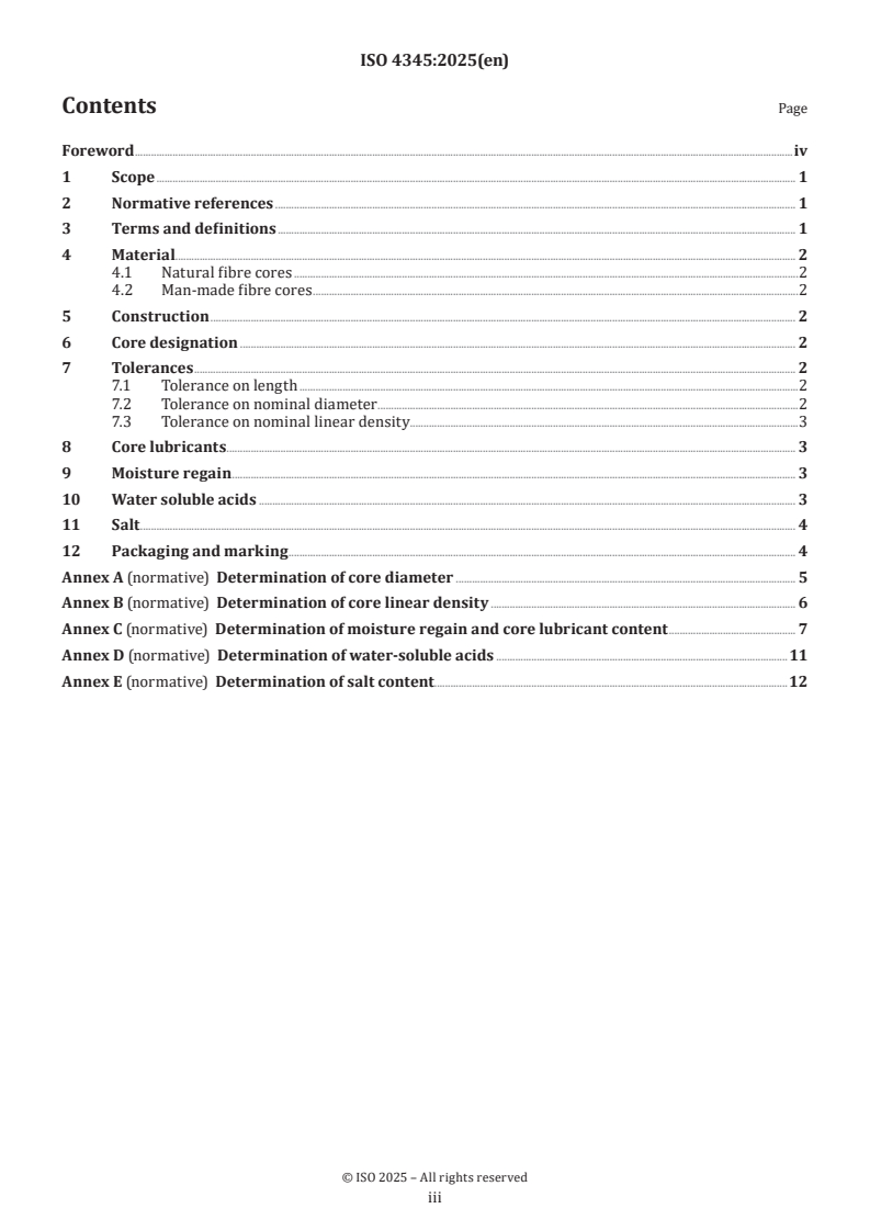 ISO 4345:2025 - Steel wire ropes — Fibre main cores — Specifications
Released:4. 02. 2025