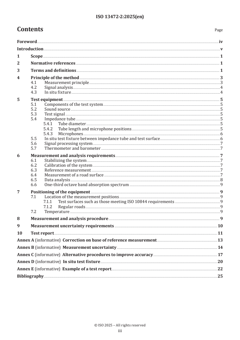 ISO 13472-2:2025 - Acoustics — Measurement of sound absorption properties of road surfaces in situ — Part 2: Spot method for reflective surfaces
Released:14. 05. 2025