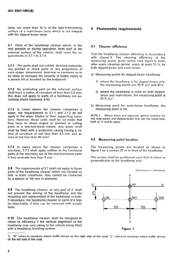 ISO 3267:1991 ISO 3267:1991 - Road vehicles -- Headlamp cleaners - Page 4 preview