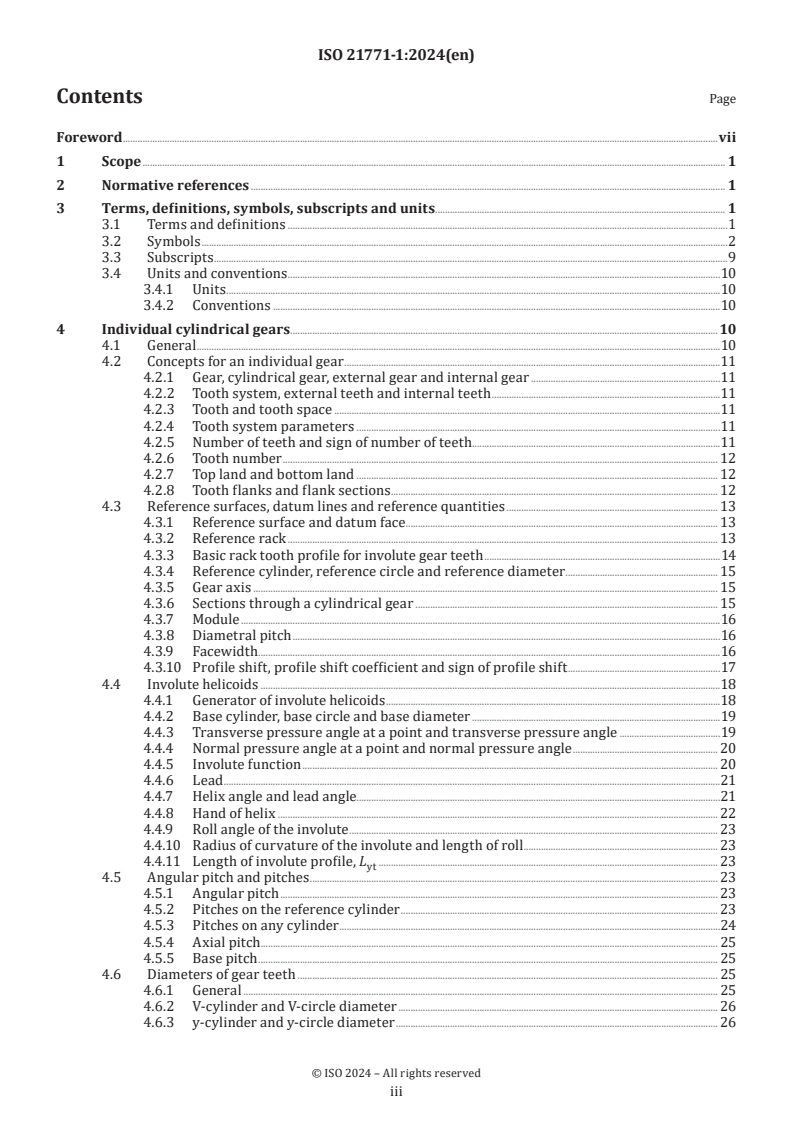 ISO 21771-1:2024 - Cylindrical involute gears and gear pairs — Part 1: Concepts and geometry
Released:10/24/2024