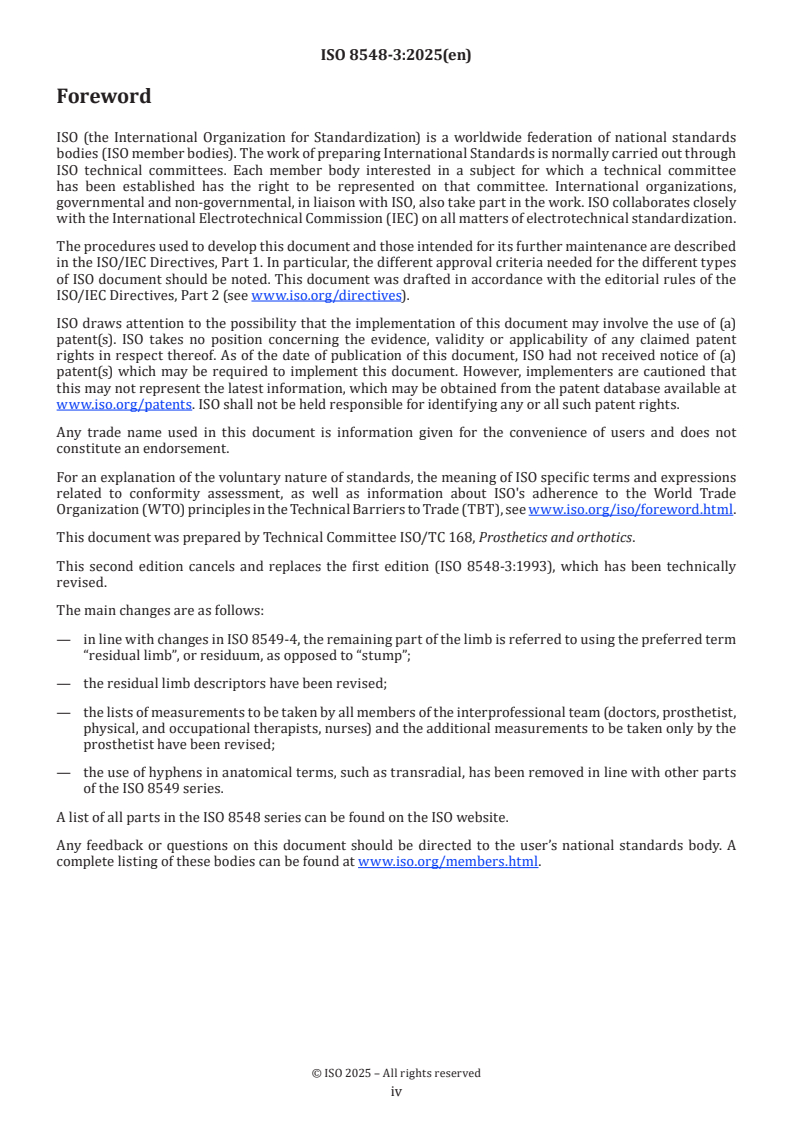 ISO 8548-3:2025 ISO 8548-3:2025 - Prosthetics and orthotics — Limb deficiencies — Part 3: Method of describing the residual limb after upper limb amputation
Released:22. 01. 2025 - Page 4 preview
