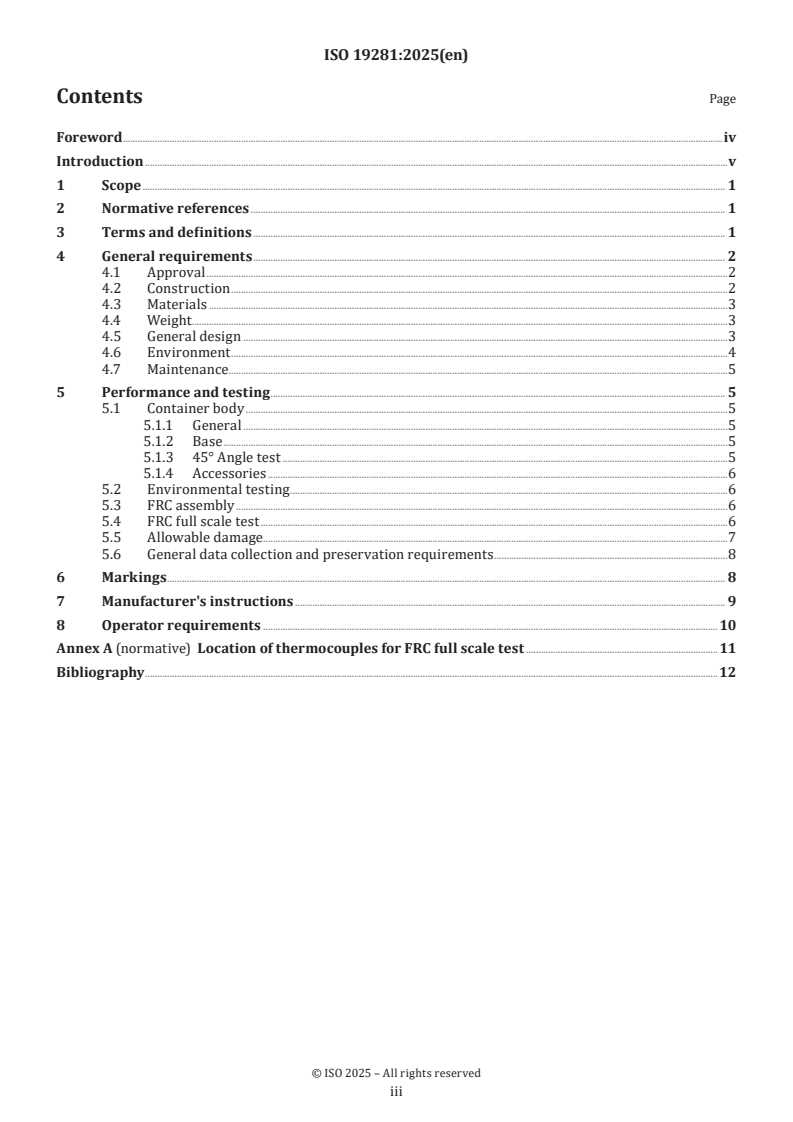 ISO 19281:2025 - Air cargo — Fire-resistant containers — Design, performance and testing requirements
Released:1. 05. 2025