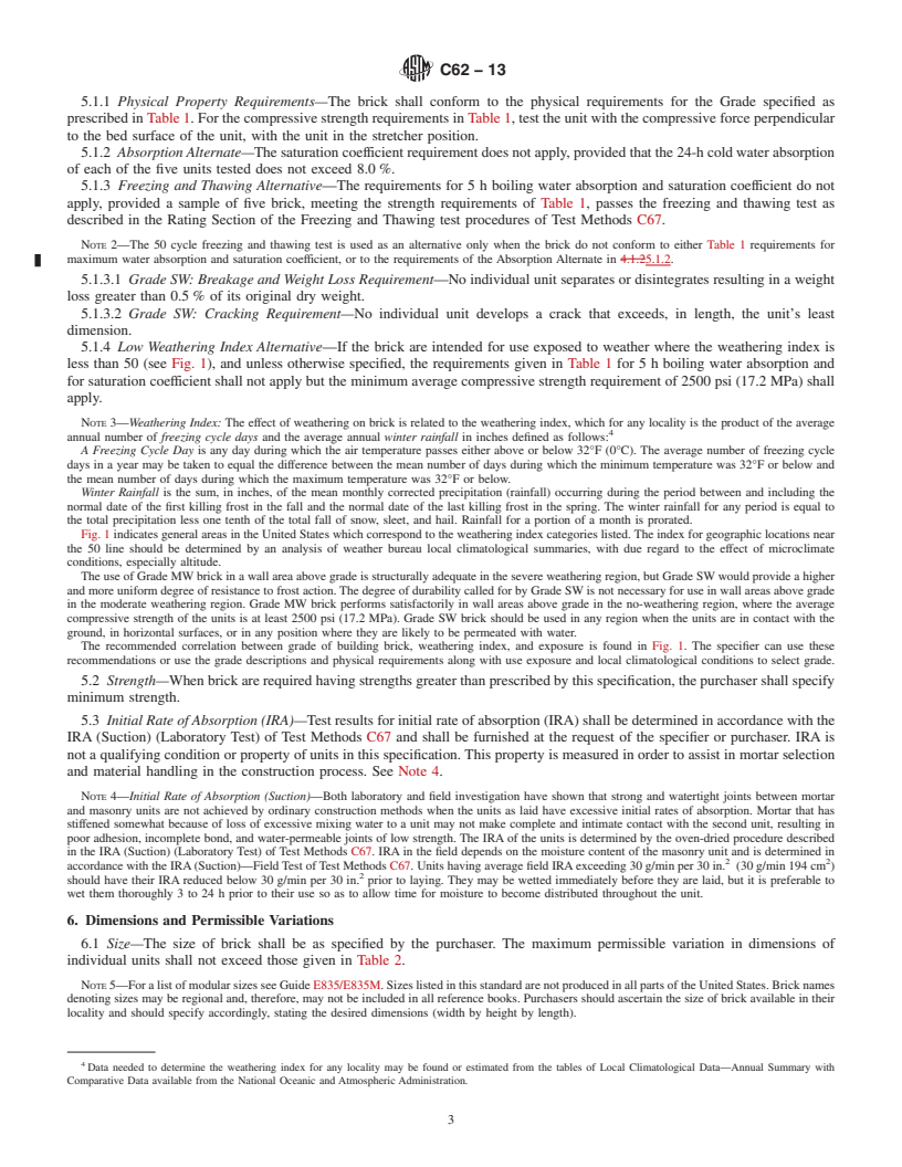 REDLINE ASTM C62-13 - Standard Specification for  Building Brick (Solid Masonry Units Made From Clay or Shale)