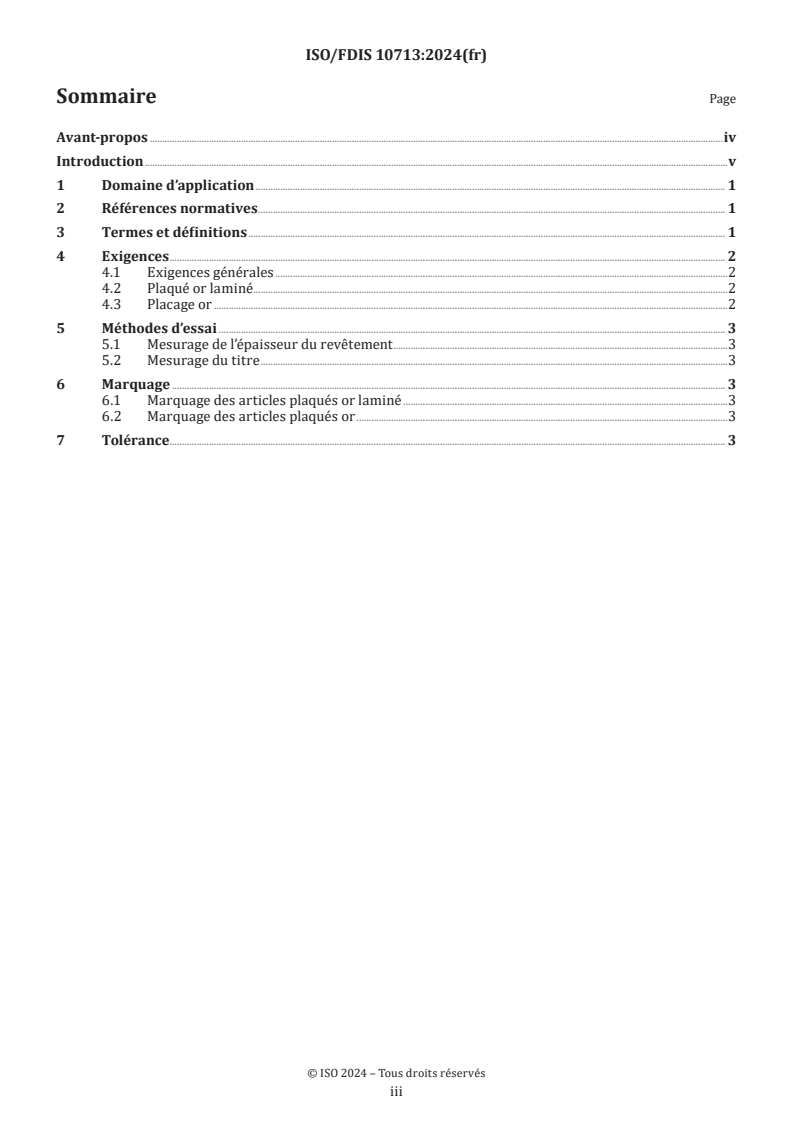 ISO/FDIS 10713 - Joaillerie, bijouterie et métaux précieux — Revêtements d’alliages d’or
Released:1/3/2025